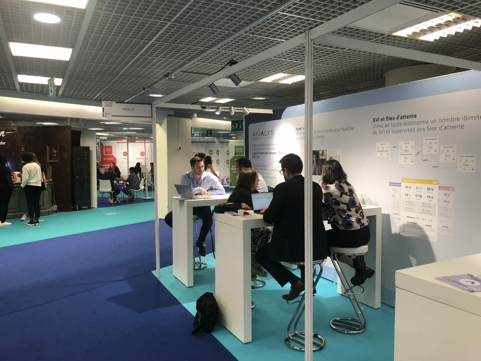 Stand Axialys au salon Customer Relationship Meeting de Cannes