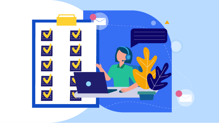 Téléconseiller et check-list de conseils